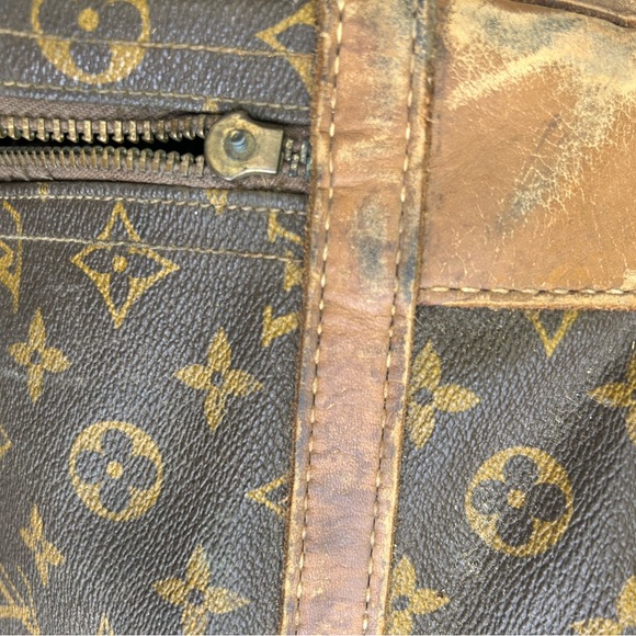 Louis Vuitton Vintage Luggage *Initials N.L.S.* 23x19x8 Saks Fifth Ave Tag - Picture 14 of 17